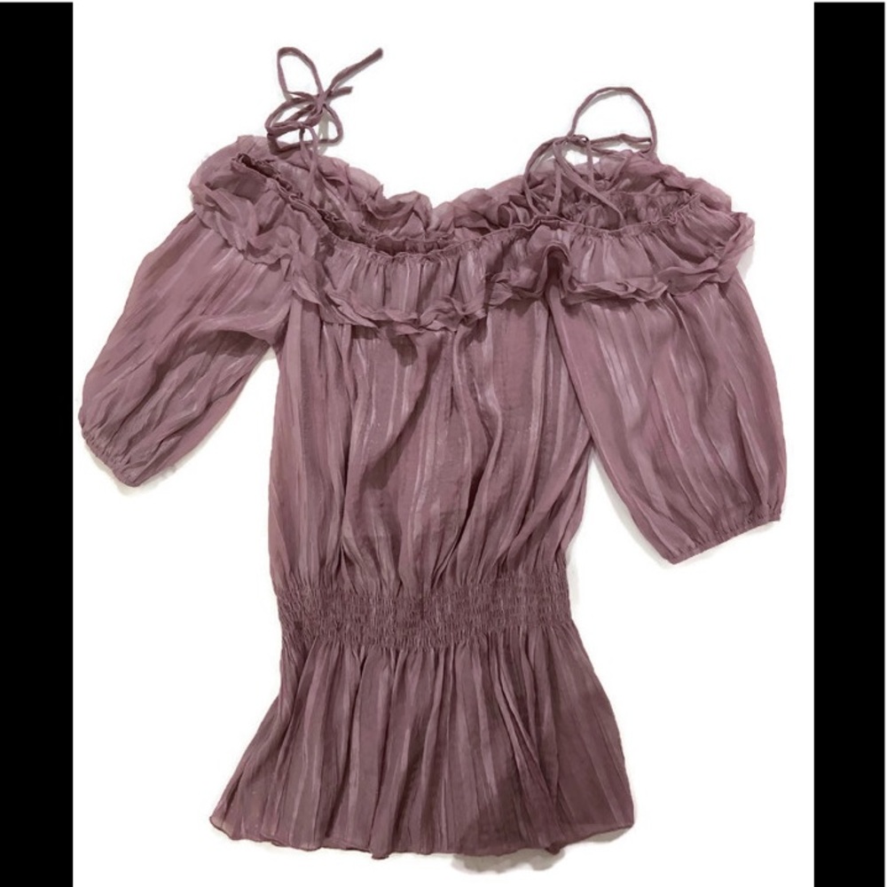 Off Shoulder Mauve Top - Picture 3 of 5